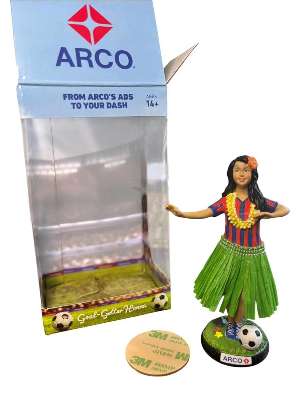 ARCO Goal-Getter Hanna Dashboard Hula Girl Bobble Figurine NIB Limited - Picture 4 of 7